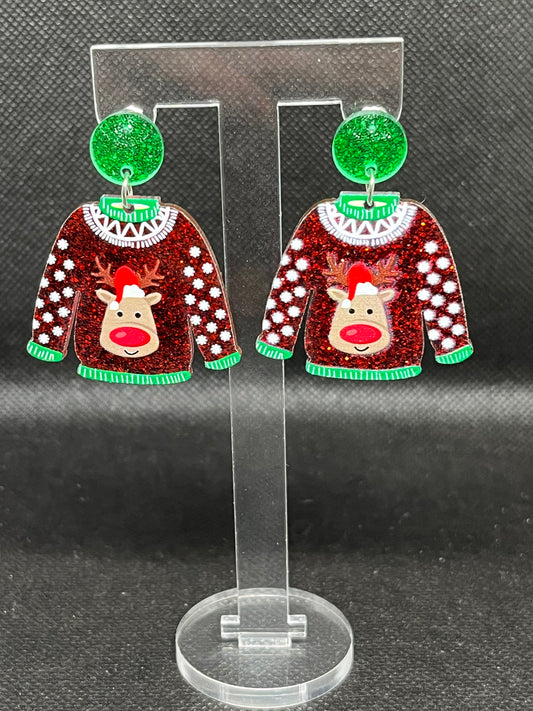 Rudolph sweater earrings C128